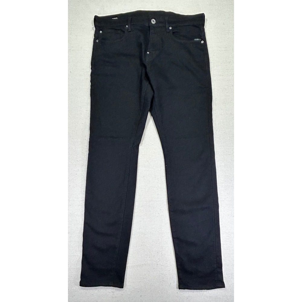 G-STAR RAW Men's 34 Revend Jeans Black Skinny Denim Pants